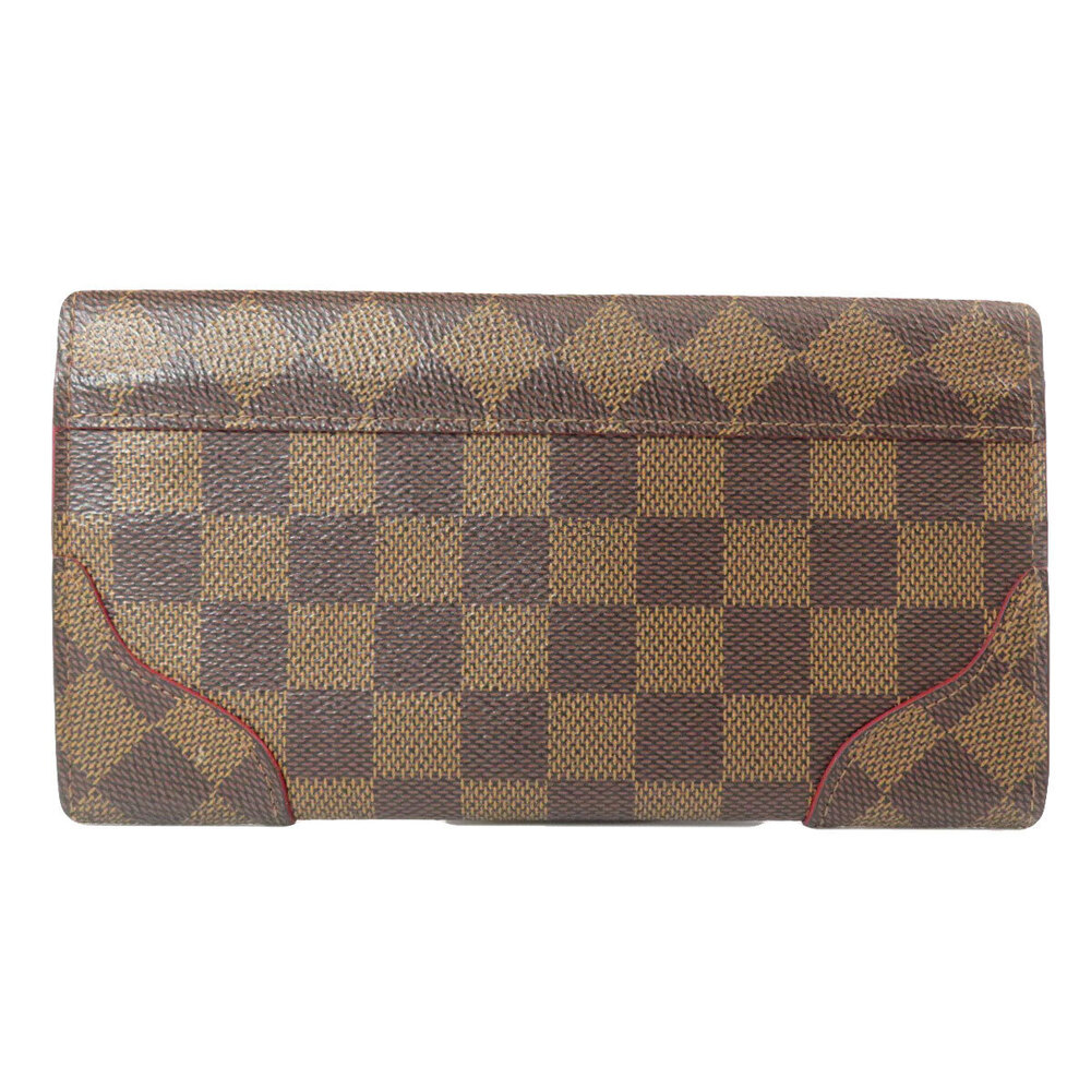 Louis Vuitton Long Wallet Damier Canvas Portefeuille Cassa Brown